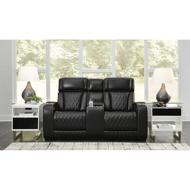 Signature Design by Ashley Boyington Power Reclining Leather Match Loveseat U2710618 IMAGE 6