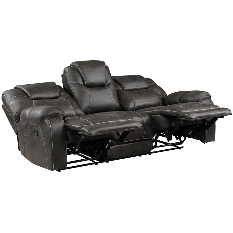 Homelegance Gainesville Reclining Leather Look Sofa 8560PM-3 IMAGE 3