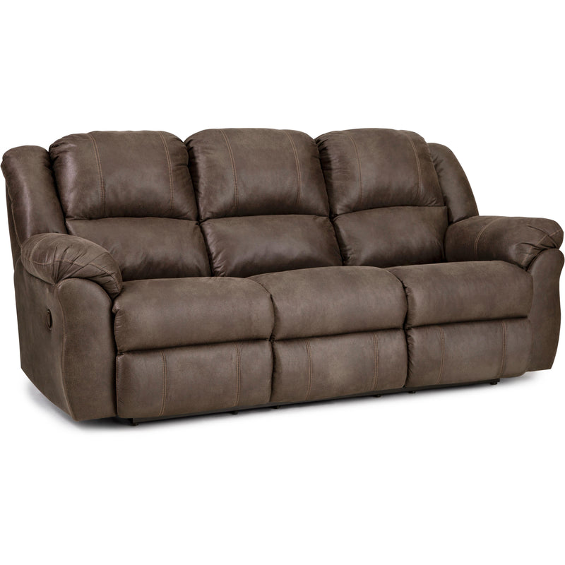 Homestretch Furniture Reclining Leather Look Sofa Tumbleweed IMAGE 1