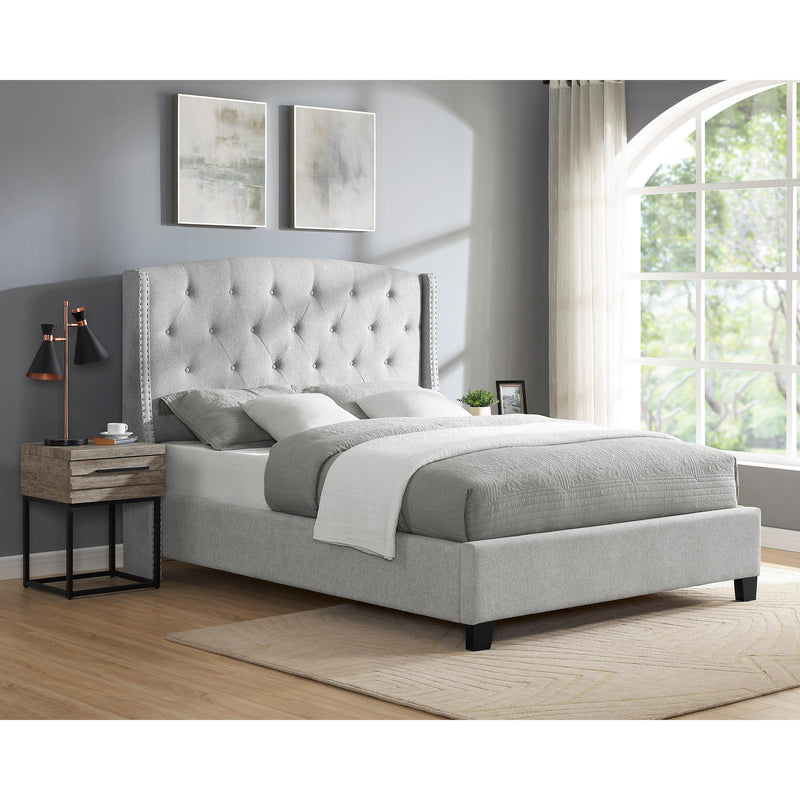 Crown Mark Eva King Upholstered Platform Bed 5111DV-K-HBFB/5111DV-KQ-RAIL IMAGE 2