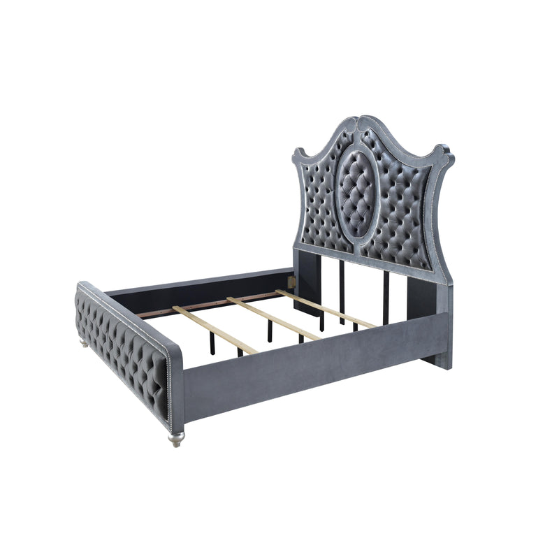 Crown Mark Cameo King Upholstered Panel Bed B2100-K-FB/B2100-K-HB/B2100-KQ-HBLEG/B2100-KQ-RAIL IMAGE 4