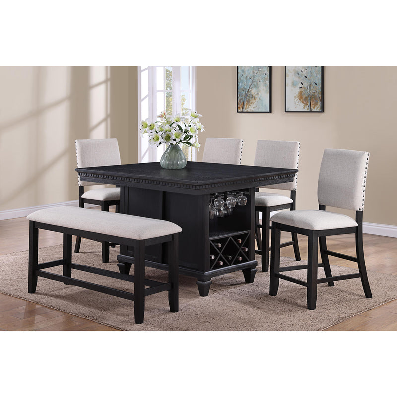 Crown Mark Regent Counter Height Dining Table with Pedestal Base 2772CLT-4854-BS/2772CLT-4854-TP IMAGE 2