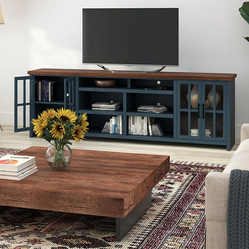 Legends Furniture Nantucket TV Stand with Cable Management NT1211.BWK IMAGE 2