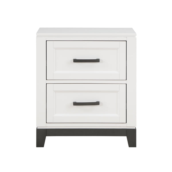 Homelegance Garretson 2-Drawer Nightstand 1450WH-4 IMAGE 1