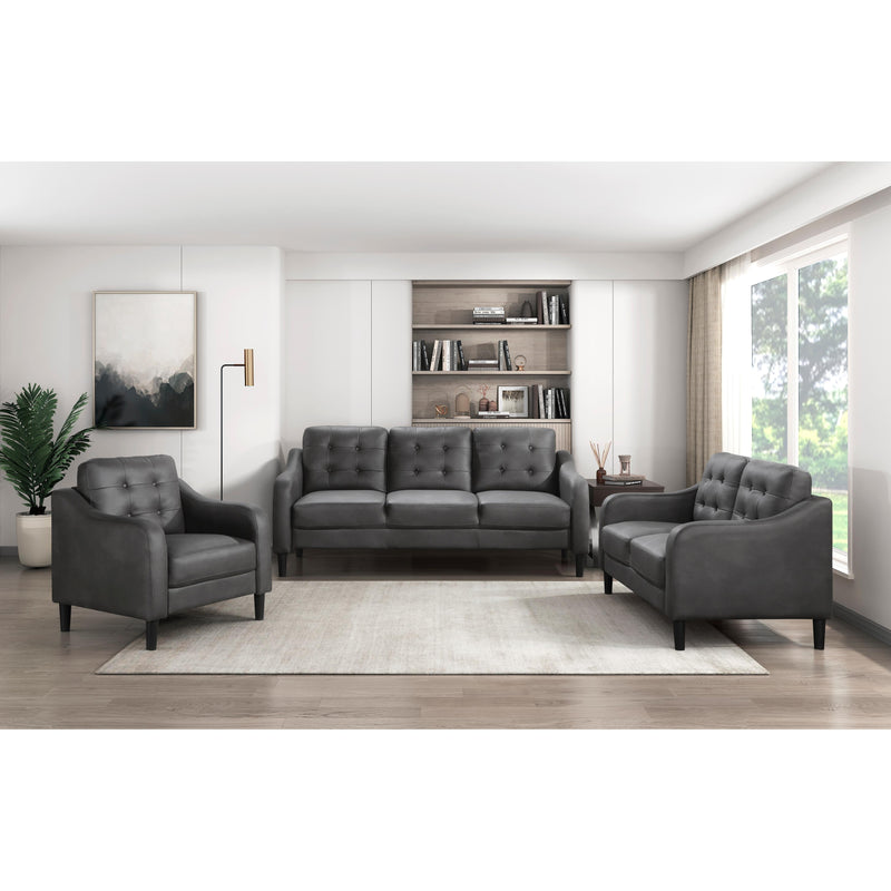 Homelegance Mallory Stationary Fabric Sofa 9489GRY-3 IMAGE 5