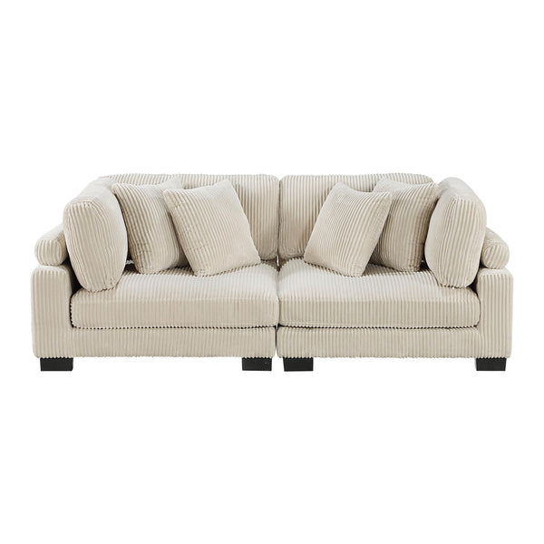 Homelegance Traverse Stationary Fabric Loveseat 8555BE-2* IMAGE 1