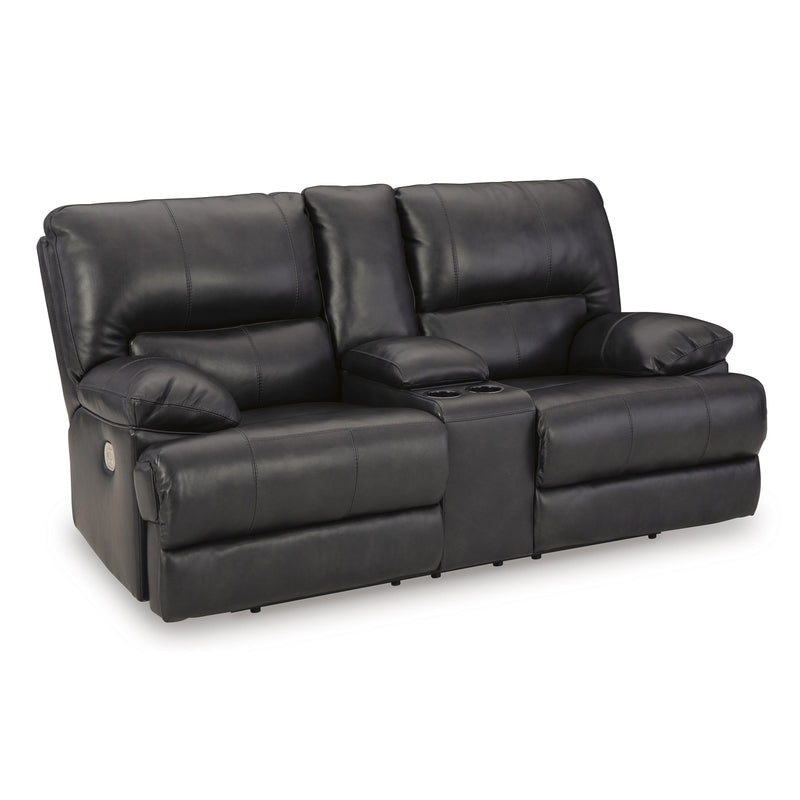 Signature Design by Ashley Mountainous Power Reclining Leather Match Loveseat U6580118 IMAGE 1