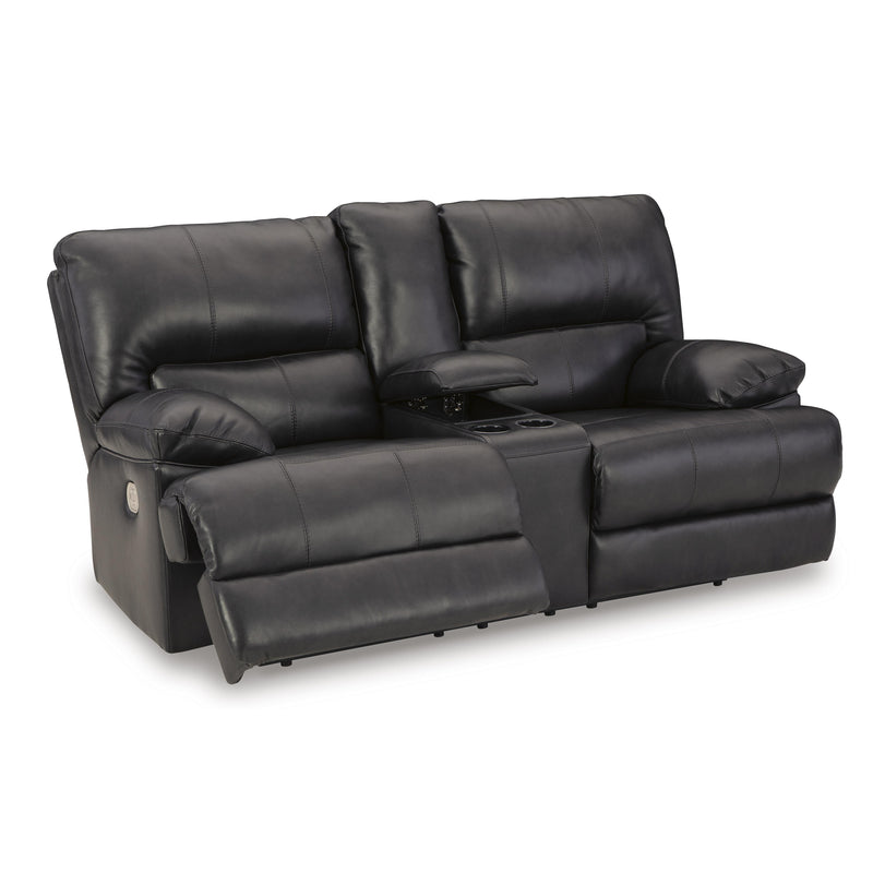 Signature Design by Ashley Mountainous Power Reclining Leather Match Loveseat U6580118 IMAGE 2