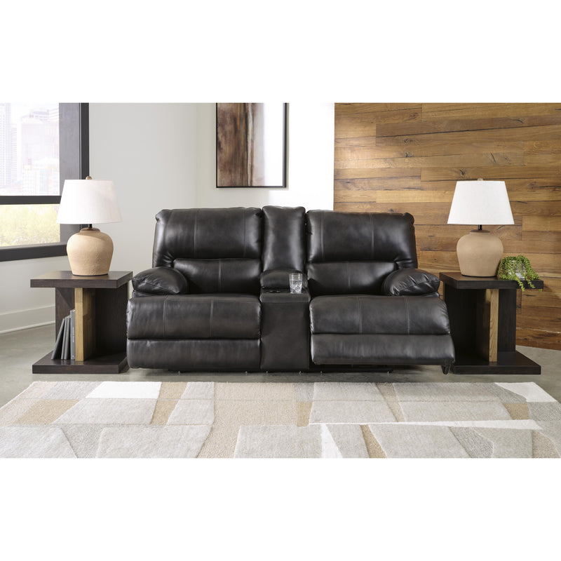 Signature Design by Ashley Mountainous Power Reclining Leather Match Loveseat U6580118 IMAGE 7