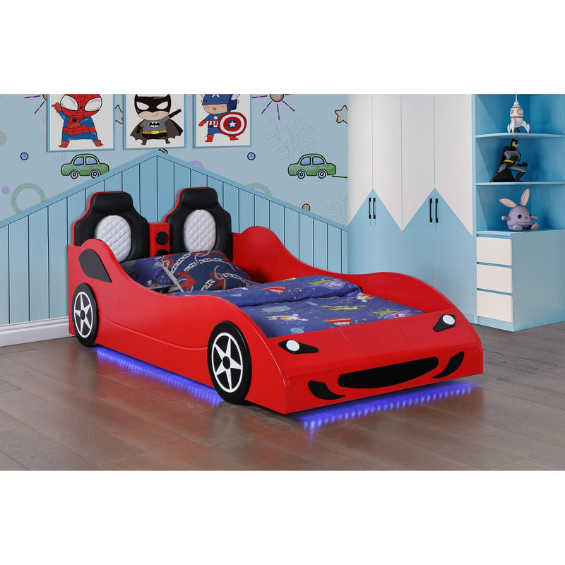 Coaster Furniture Cruiser 400479 Car Themed Twin Bed with Underglow Lights - Red IMAGE 2