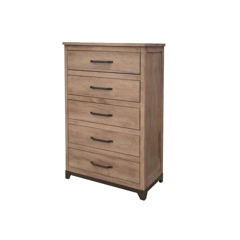 International Furniture Direct Natural Parota 5-Drawer Chest IFD8681CHT IMAGE 1