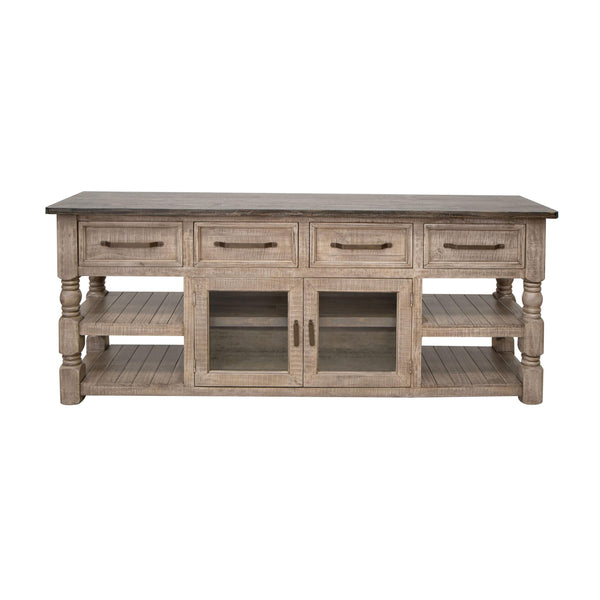 International Furniture Direct Natural Stone TV Stand IFD4091STN80 IMAGE 1