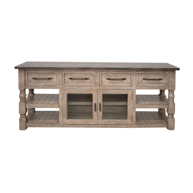 International Furniture Direct Natural Stone TV Stand IFD4091STN80 IMAGE 1