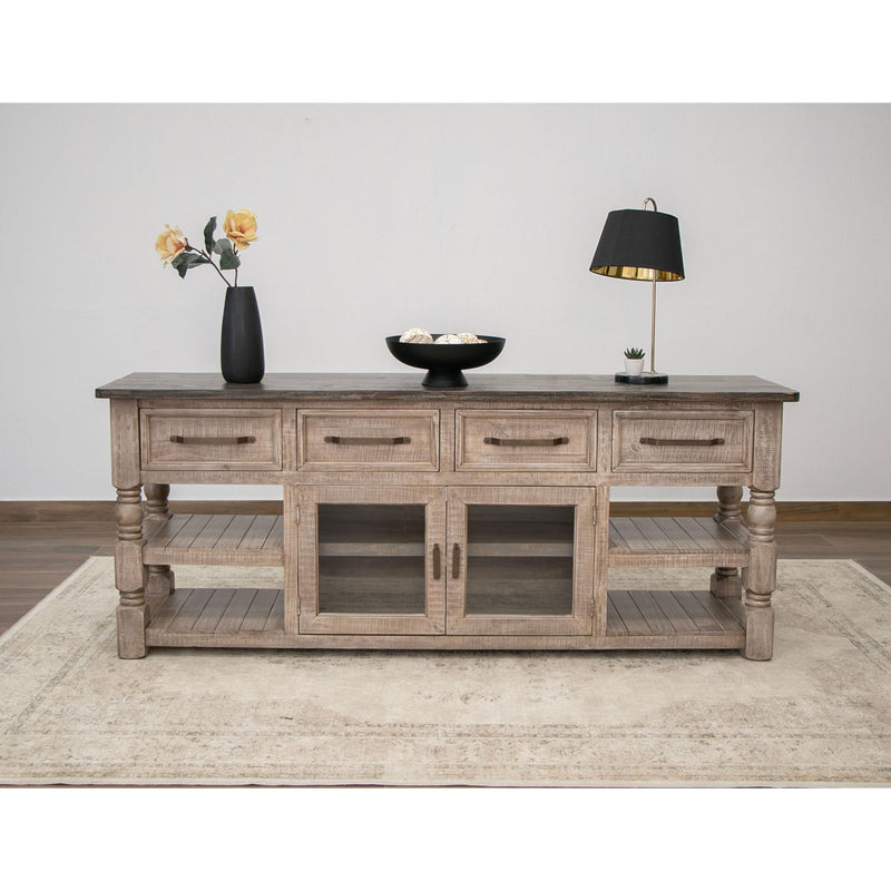 International Furniture Direct Natural Stone TV Stand IFD4091STN80 IMAGE 2