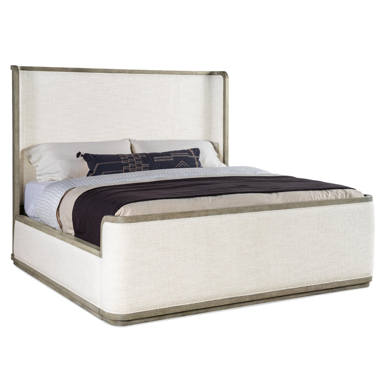 Hooker Furniture 6150-90466-85 Linville Falls Boones King Upholstered Shelter Bed IMAGE 1