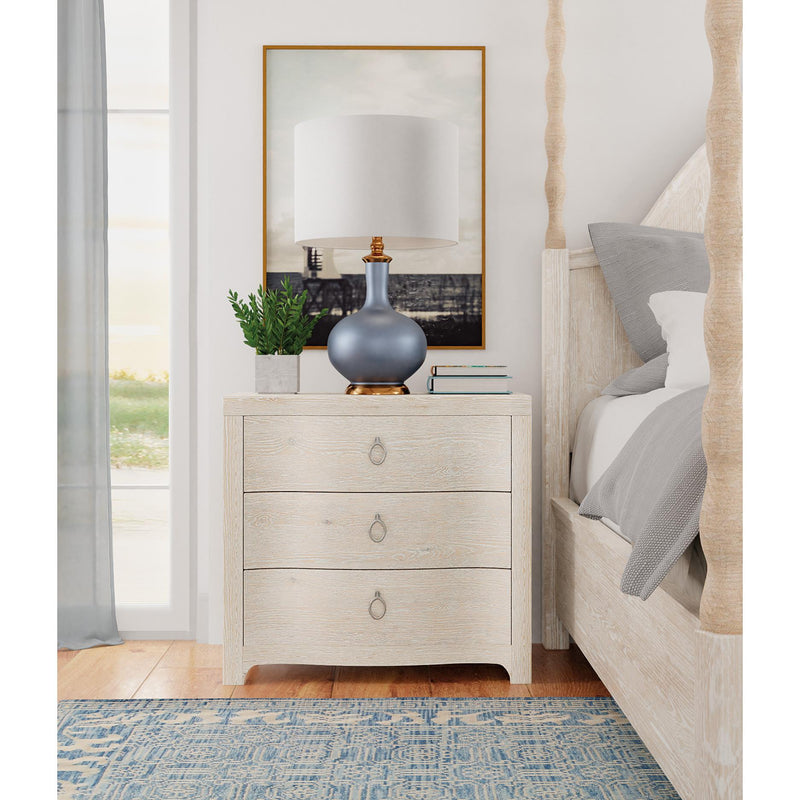 Hooker Furniture 6350-90116-80 Serenity Antigua Three Drawer Nightstand IMAGE 4