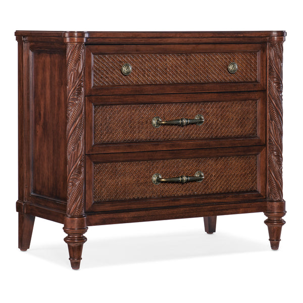 Hooker Furniture 6750-90316-85 Charleston Three-Drawer Nightstand IMAGE 1