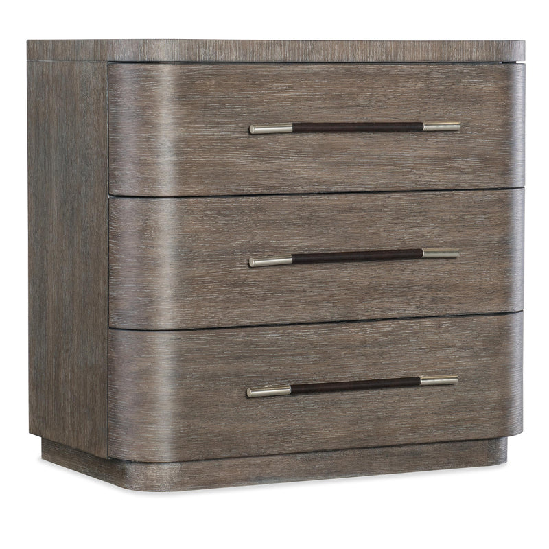 Hooker Furniture 6850-90016-89 Modern Mood Three Drawer Nightstand IMAGE 1