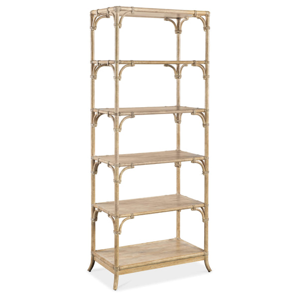 Hooker Furniture 6950-10445-80 Retreat Pole Rattan Bookcase IMAGE 1