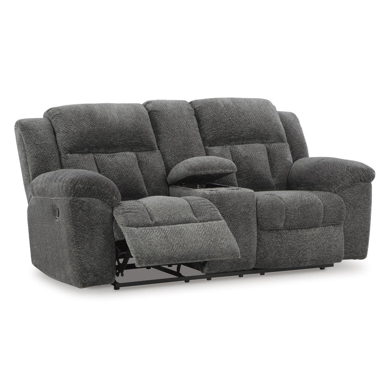 Signature Design by Ashley Frohn Reclining Fabric Loveseat with Console 3740694 IMAGE 2