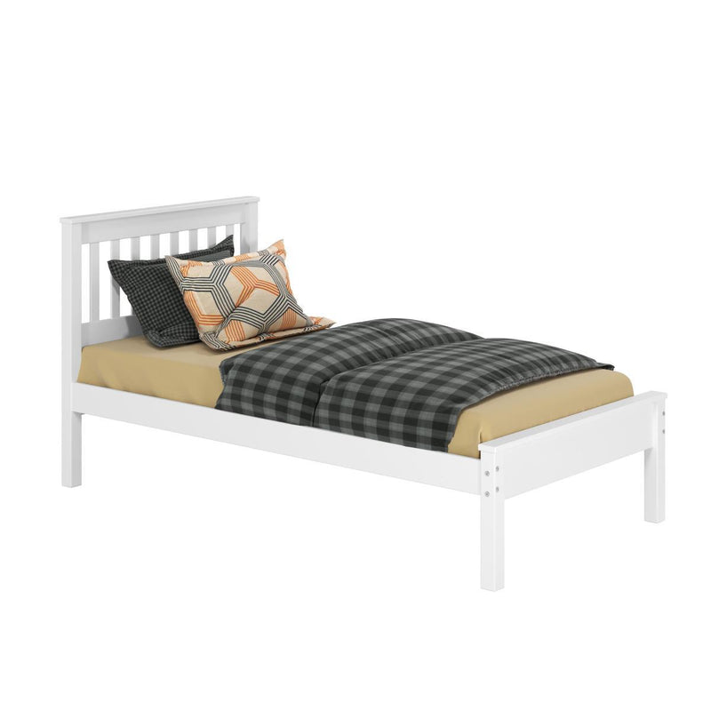 Donco Trading Company Contempo 500-TW Twin Bed - White IMAGE 1