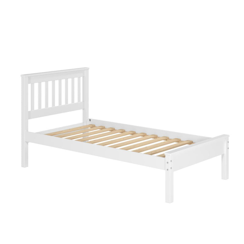 Donco Trading Company Contempo 500-TW Twin Bed - White IMAGE 2