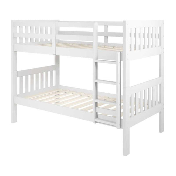 Donco Trading Company 1010-3TTW Twin over Twin Mission Bunk Bed - White IMAGE 1