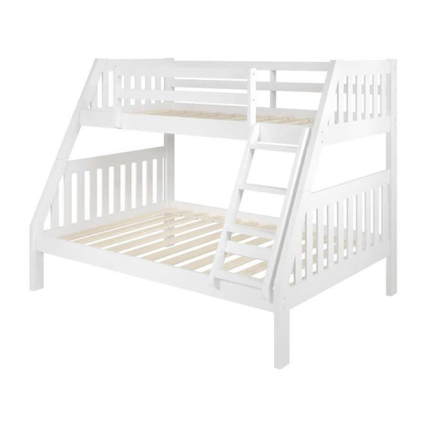 Donco Trading Company Mission 1018-3TFW Twin over Full Bunk Bed - White IMAGE 1