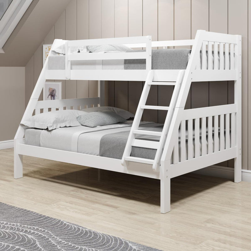 Donco Trading Company Mission 1018-3TFW Twin over Full Bunk Bed - White IMAGE 2