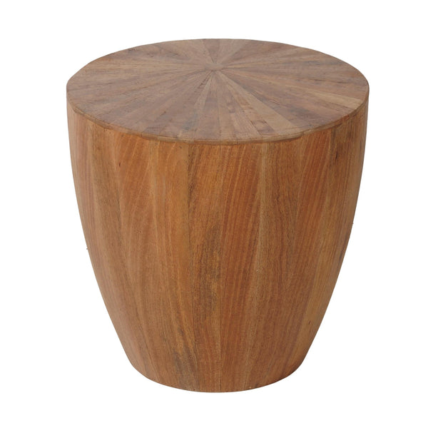 Coast2Coast Sunny 69205 Solid Wood Accent End Table with Offset Sunburst Patterned Top IMAGE 1