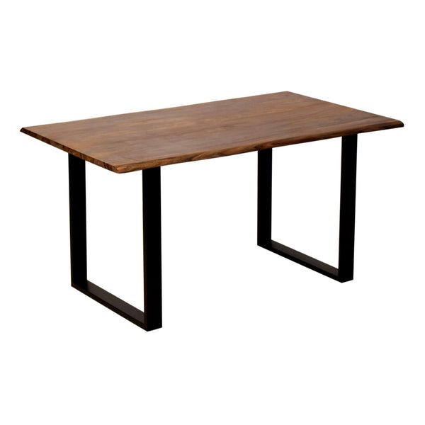 Coast2Coast Quinn 69240 Solid Wood Live Edged Dining Table with Black Powder Coated Iron Legs IMAGE 1
