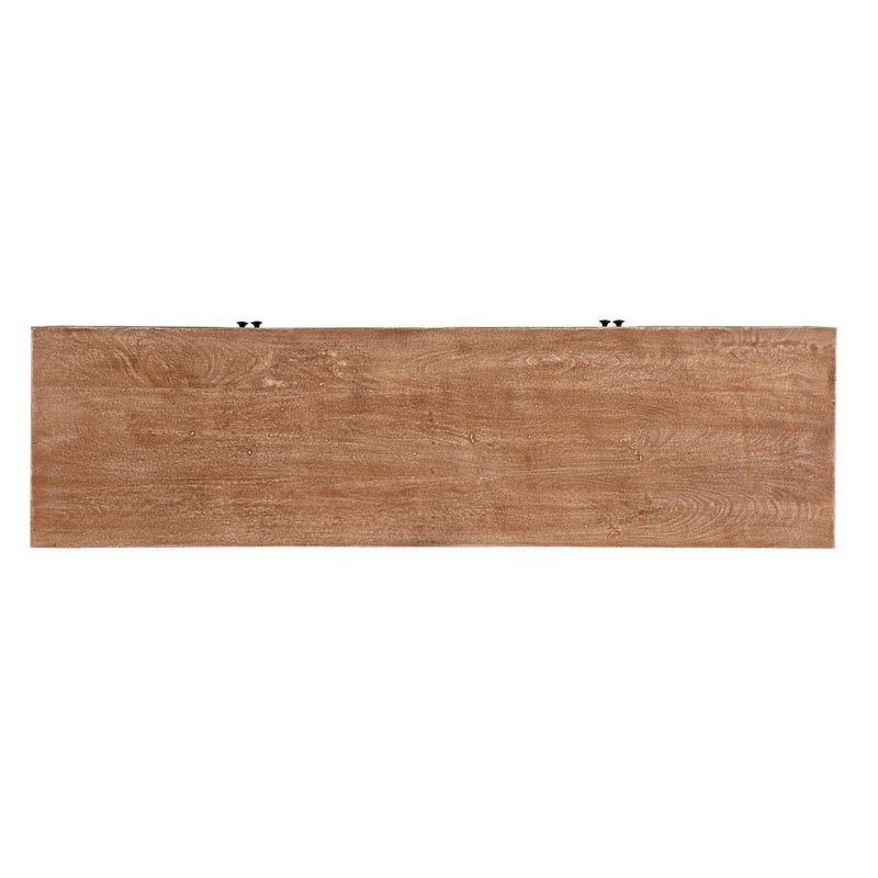Coast2Coast Torrence 73329 Contemporary Style 4 Door Credenza or Sideboard with Woven Door Fronts - Tan IMAGE 11