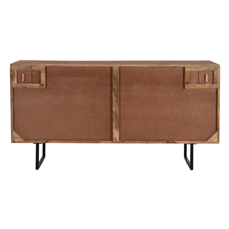 Coast2Coast Torrence 73329 Contemporary Style 4 Door Credenza or Sideboard with Woven Door Fronts - Tan IMAGE 6