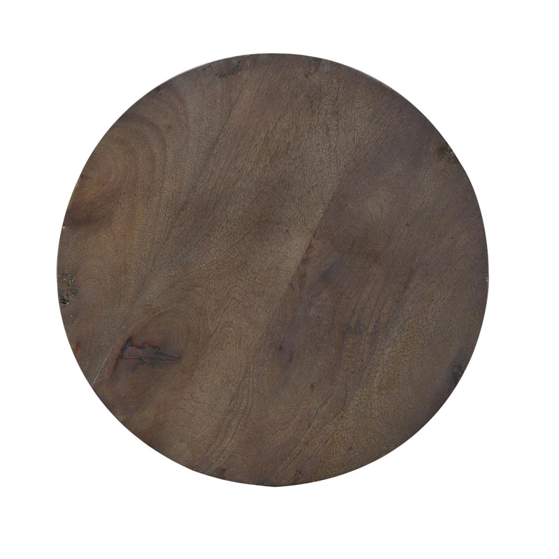Coast2Coast Cameron 77218 Modern Solid Mango Wood, Iron, & Marble Round 2 pc Nesting End Tables IMAGE 4