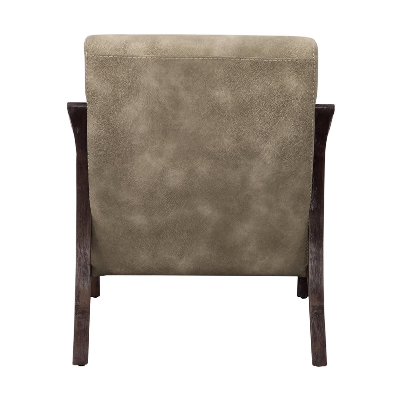 Coast2Coast Taylor 90301 Upholstered Tan Armchair with Wood Frame IMAGE 4