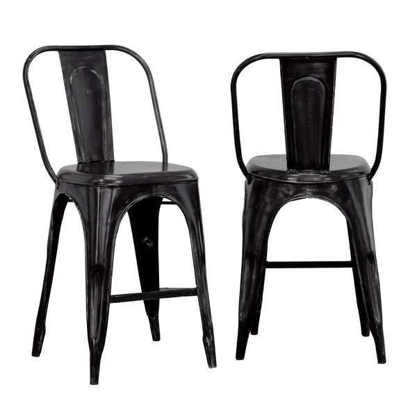Coast2Coast Abby 92500 Industrial Style Black Counter Height Dining Chair - Set of 2 IMAGE 1