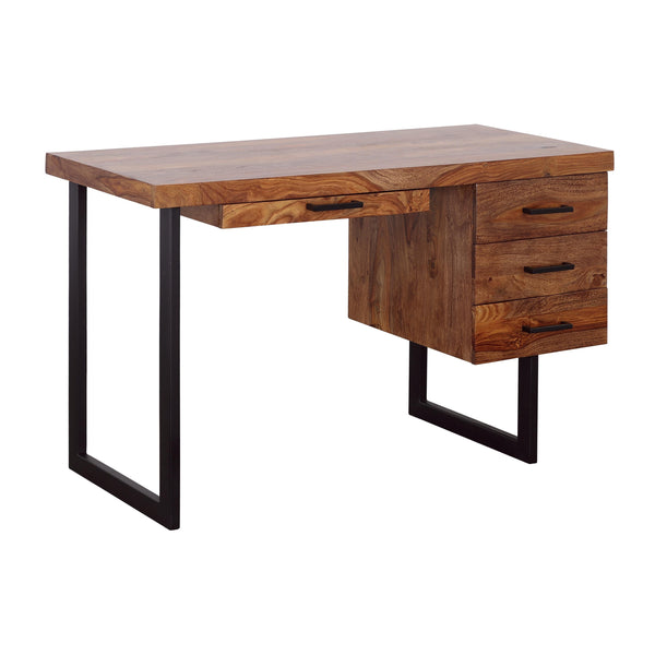Coast2Coast Sunny 92542 Rustic Solid Wood Four Drawer Writing Desk IMAGE 1