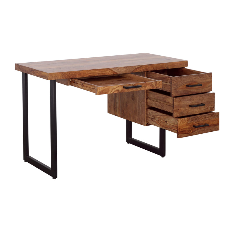 Coast2Coast Sunny 92542 Rustic Solid Wood Four Drawer Writing Desk IMAGE 3