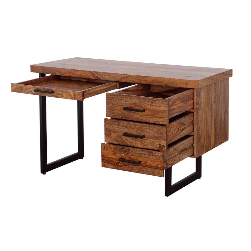 Coast2Coast Sunny 92542 Rustic Solid Wood Four Drawer Writing Desk IMAGE 4