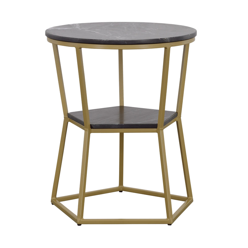 Coast2Coast Charleigh 92544 Transitional Black & Gold Accent Table IMAGE 2