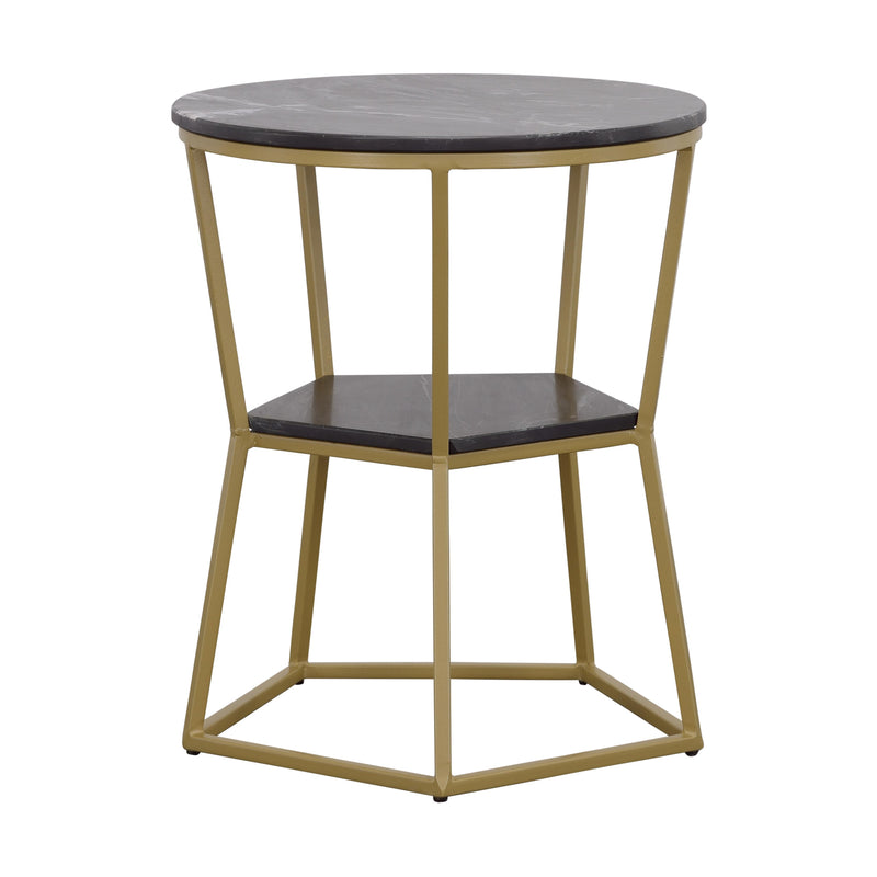 Coast2Coast Charleigh 92544 Transitional Black & Gold Accent Table IMAGE 3