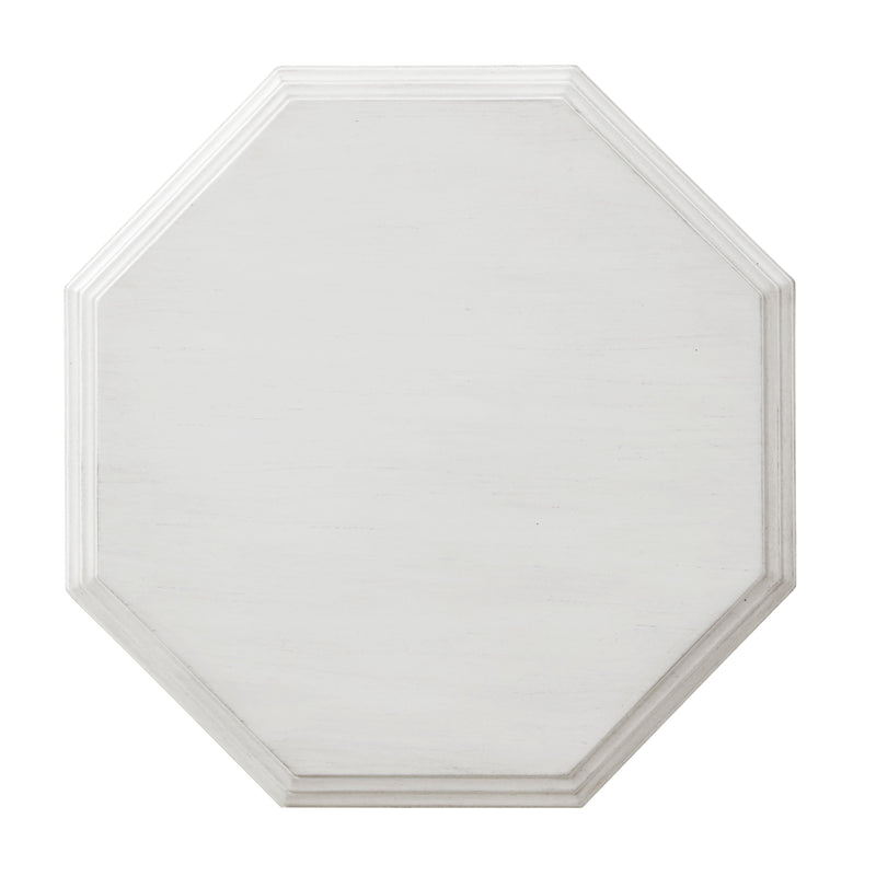 Coast2Coast Dove 95442 Creek White Traditional Octagonal Accent Table IMAGE 3