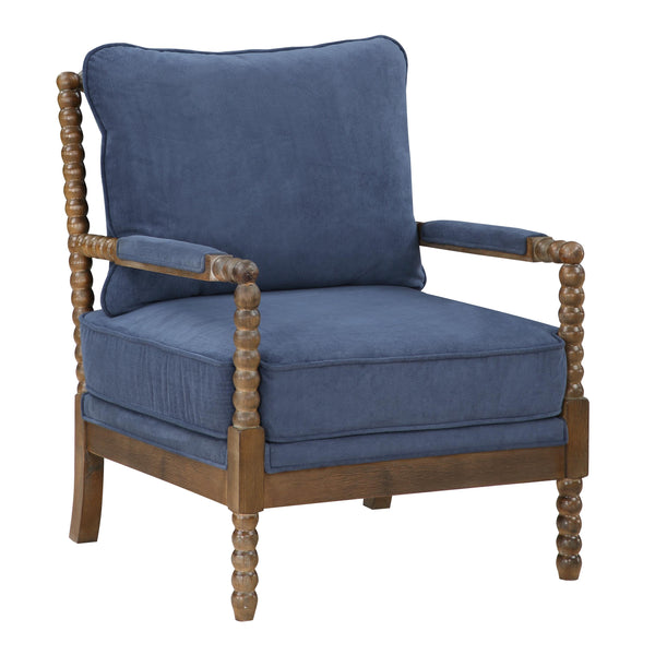 Coast2Coast Rockwood 95462 Rookwood Brown and Navy Transitional Accent Chair IMAGE 1