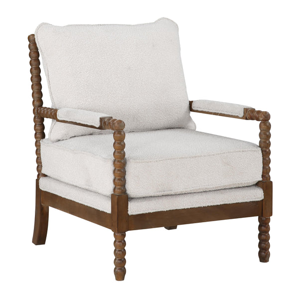 Coast2Coast Rockwood 95463 Rookwood Brown and Cream Transitional Accent Chair IMAGE 1