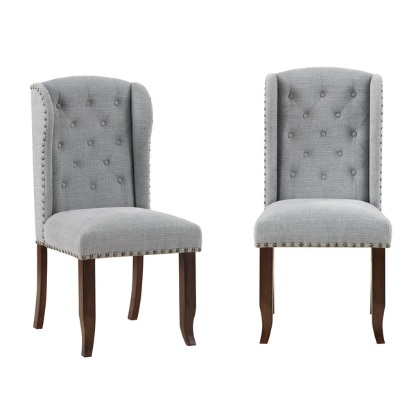 Coast2Coast Edmund 95465 Brown and Grey Traditional Accent Dining Chair - Set of Two IMAGE 1