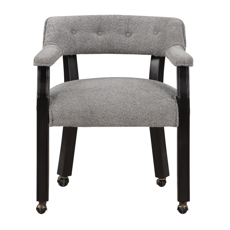 Coast2Coast Vandusen 95467 Black and Grey Transitional Castered Dining Chair IMAGE 2