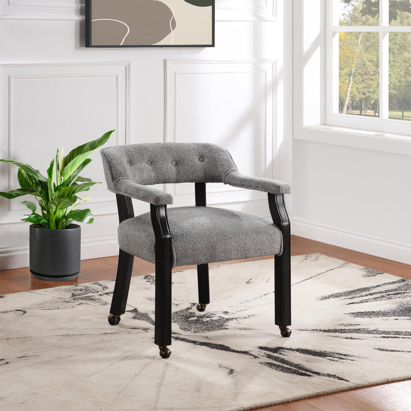 Coast2Coast Vandusen 95467 Black and Grey Transitional Castered Dining Chair IMAGE 6