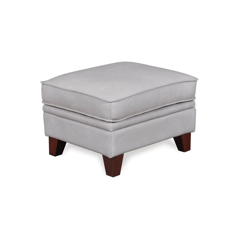 Leather Italia USA 5313 Stanton Ottoman 9305S Grey Leather-Split IMAGE 2