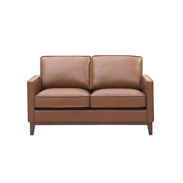 Leather Italia USA 6803 Weston Loveseat 1015S Highland Saddle Leather IMAGE 1