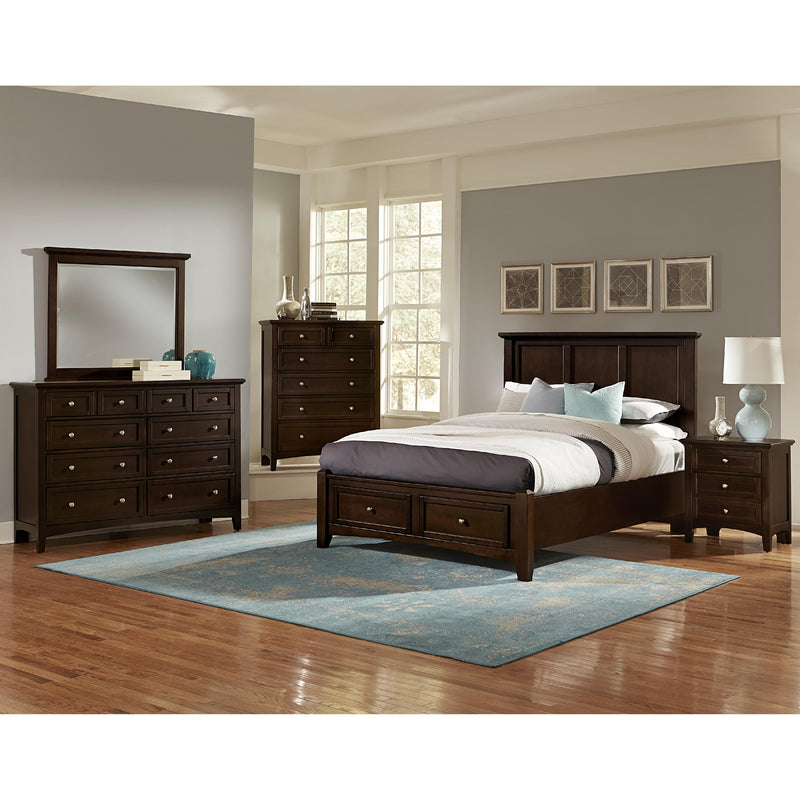 Vaughan-Bassett Bonanza BB27 Full Mansion Storage Bed - Merlot IMAGE 4